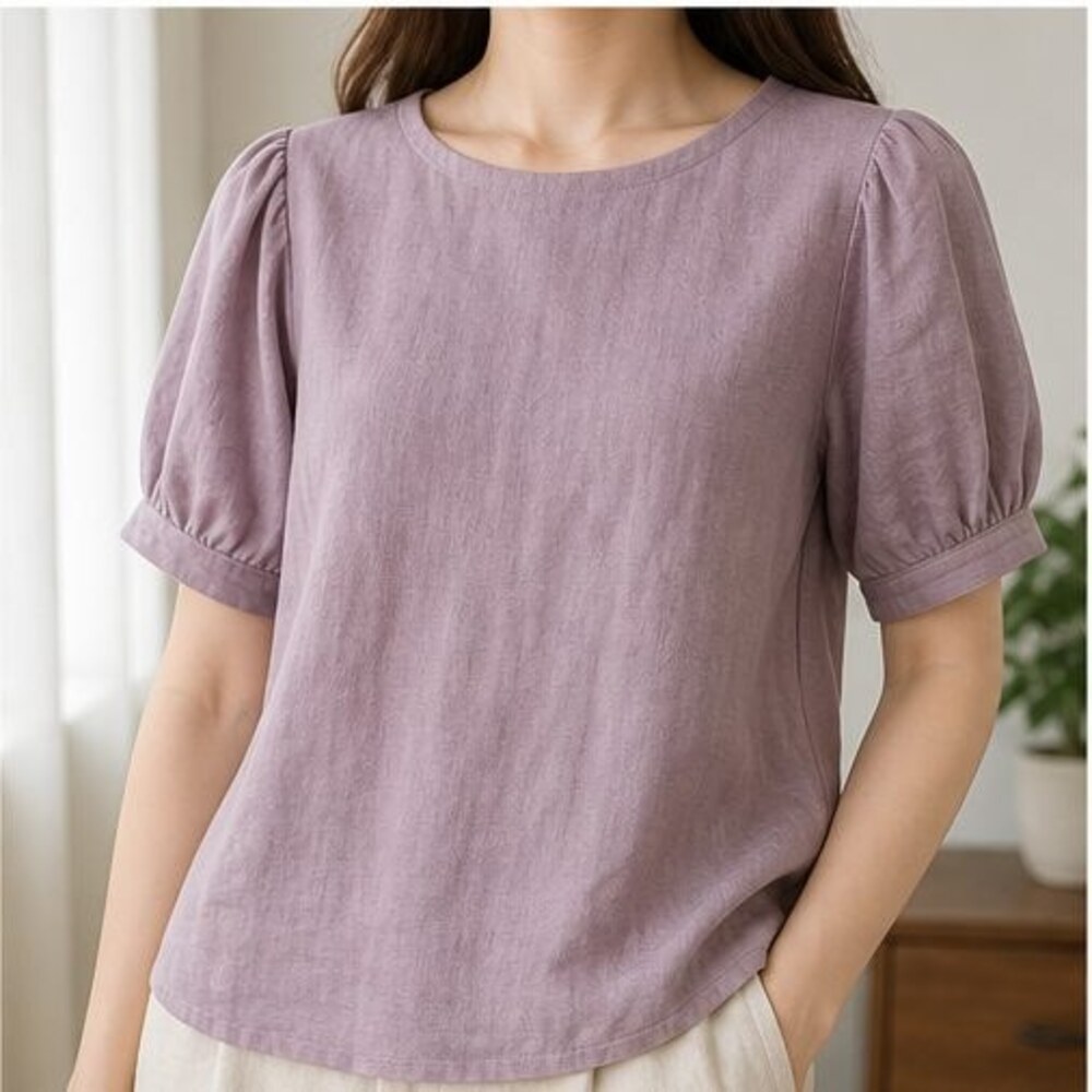 Mauve Ruffle Blouse - Picture 2 of 6
